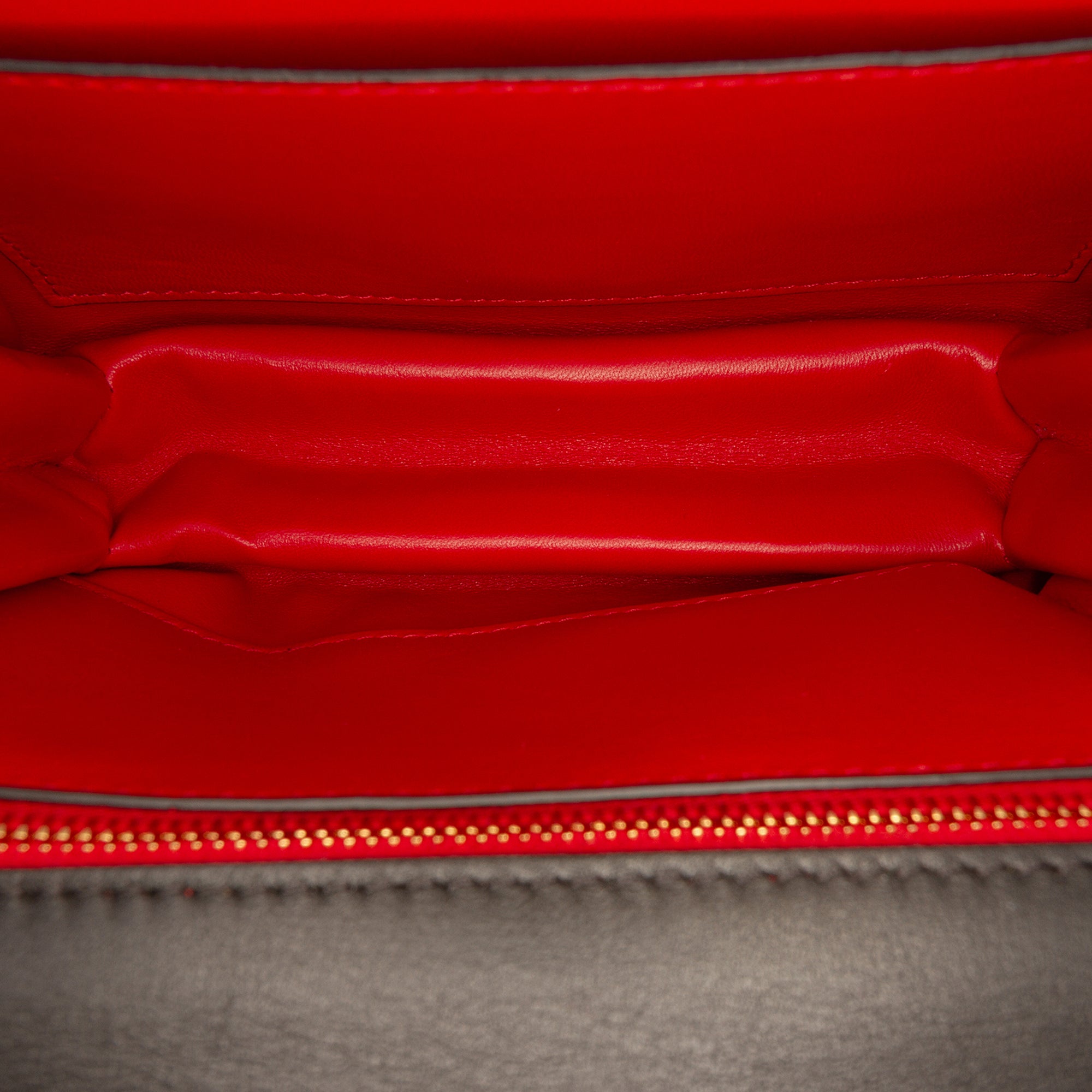 Grained Calfskin Stud Sign Shoulder Bag - Image 4