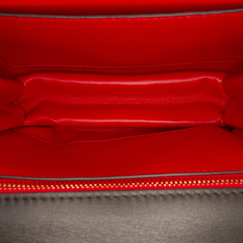 Grained Calfskin Stud Sign Shoulder Bag - Image 4