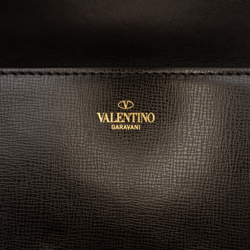 Grained Calfskin Stud Sign Shoulder Bag - Image 5