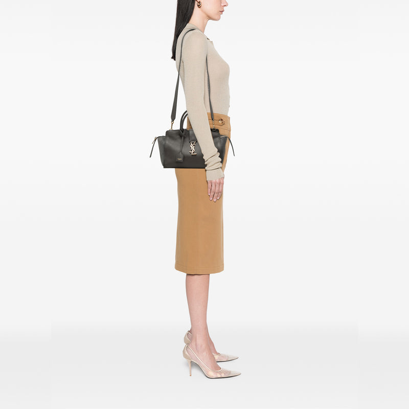 Baby Leather Monogram Downtown Cabas Satchel - Image 7