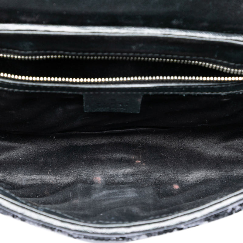 Medium GG Marmont Matelasse Sequin and Leather Shoulder Bag - Image 4