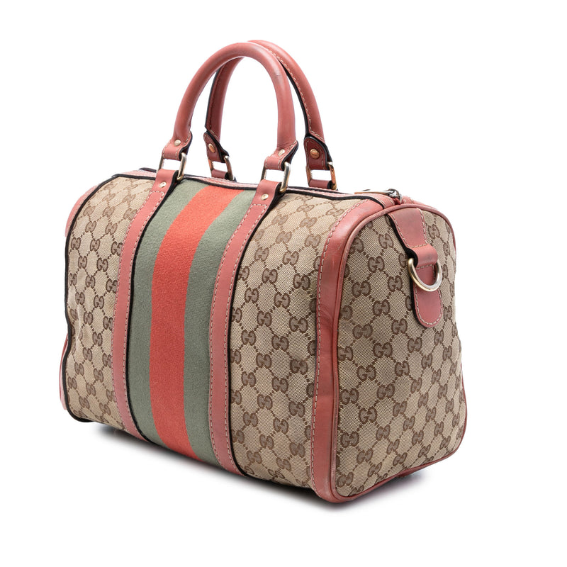 Medium GG Canvas Web Joy Boston Bag - Image 2