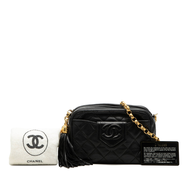 CC Quilted Lambskin Tassel Camera Bag - Image 8