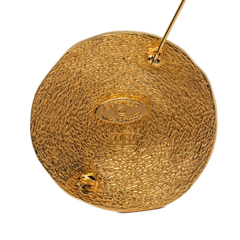 Gold Plated 31 Rue Cambon Medallion Pin Brooch - Image 3