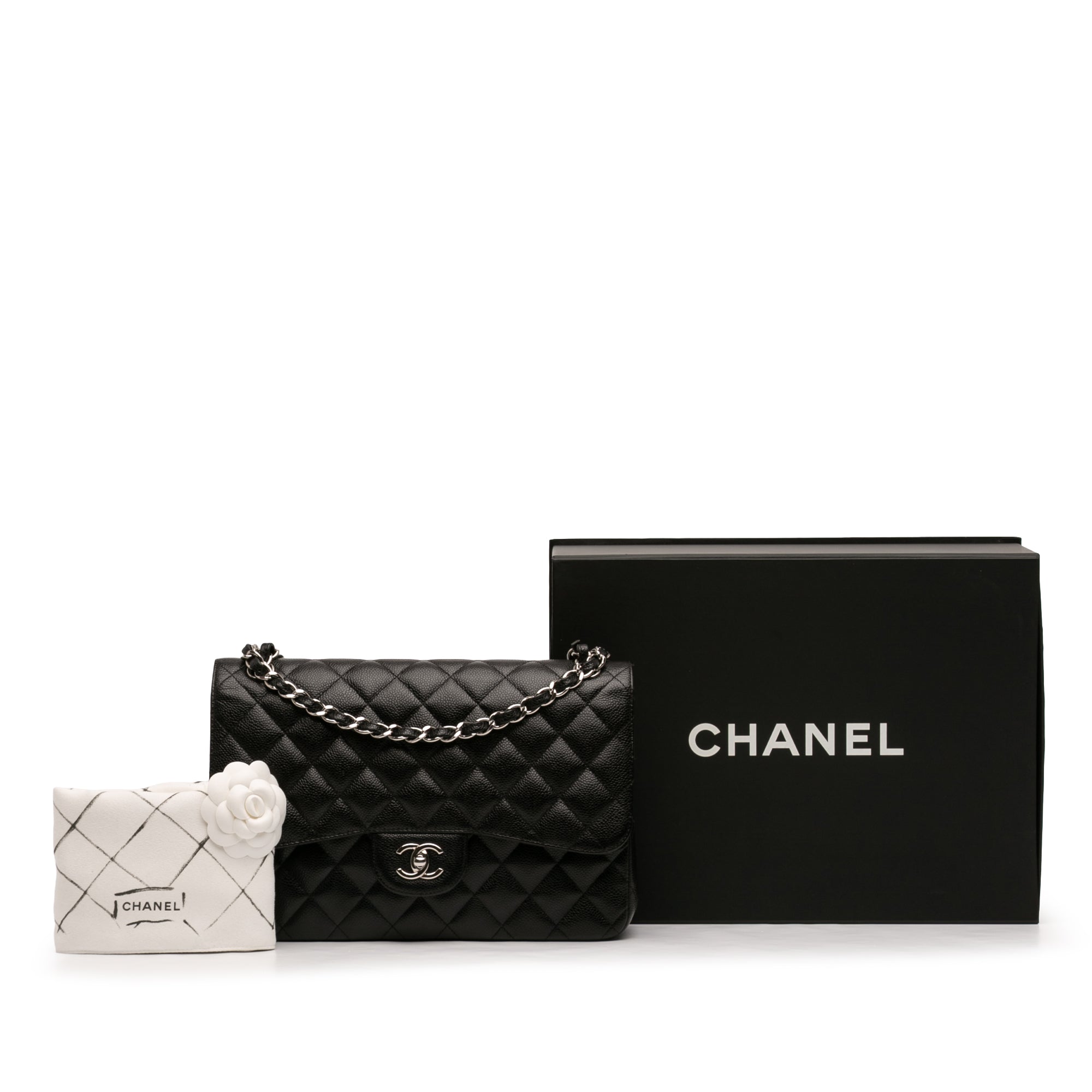 Jumbo Classic Caviar Double Flap - Image 7