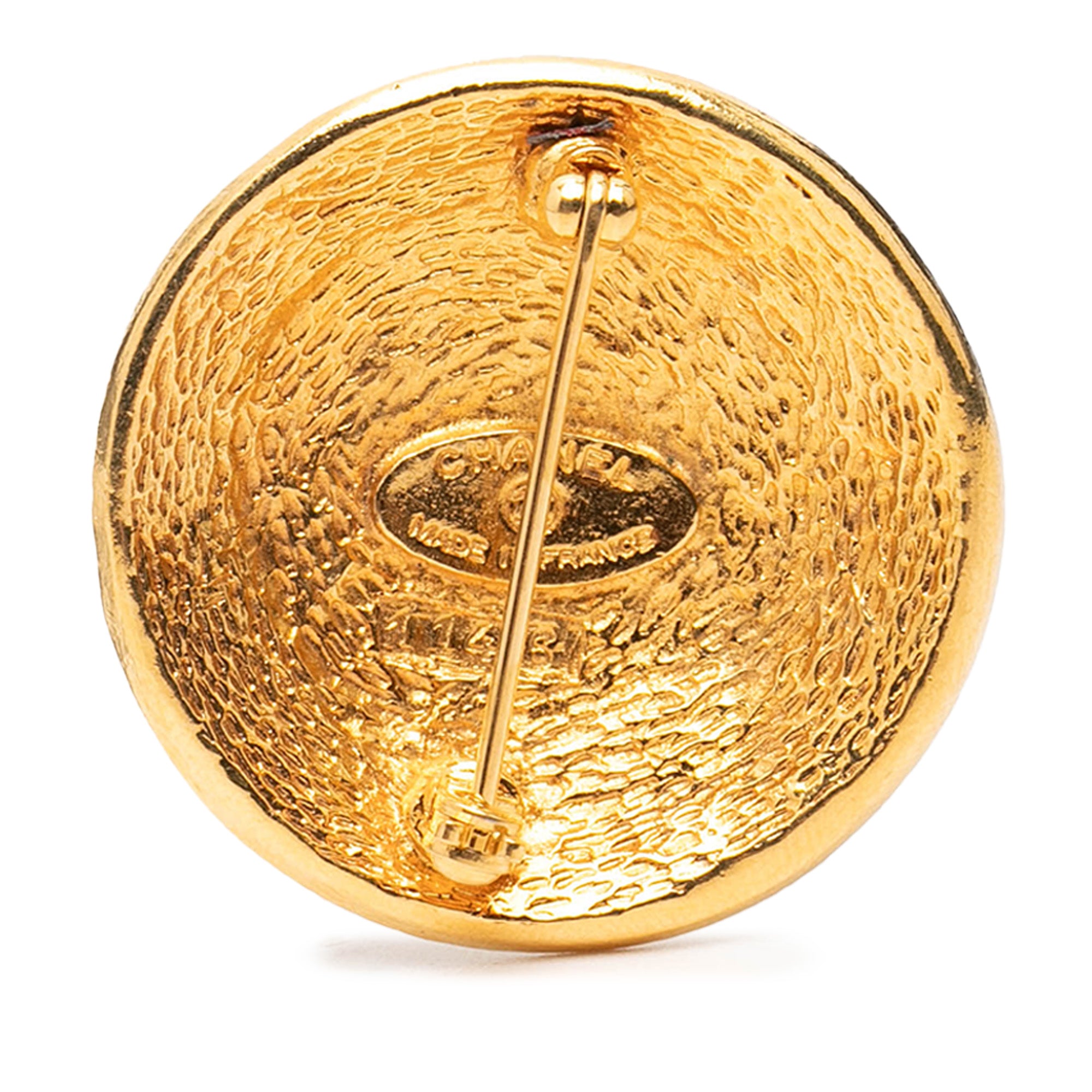 Gold Plated 31 Rue Cambon Round Brooch - Image 2