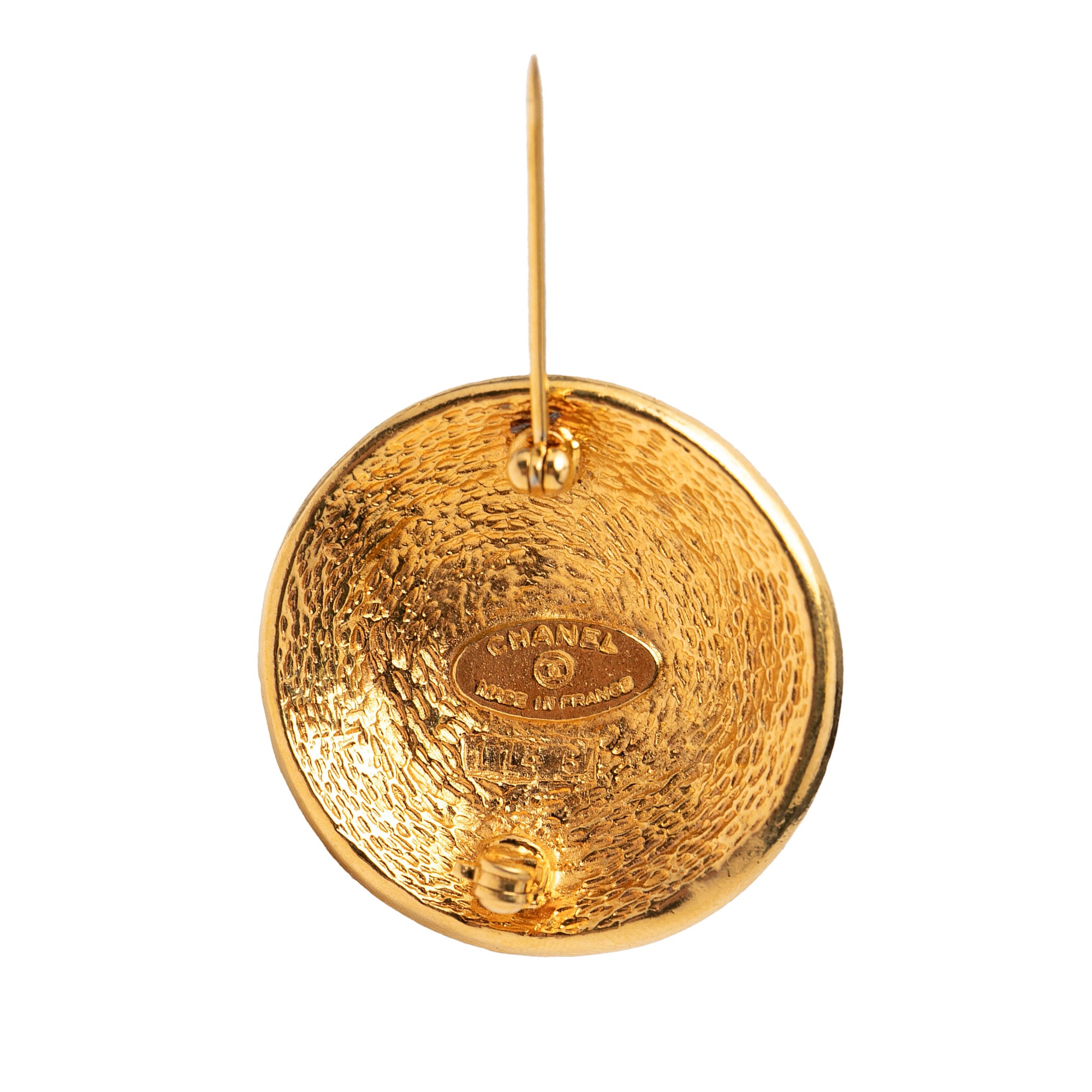 Gold Plated 31 Rue Cambon Round Brooch - Image 3