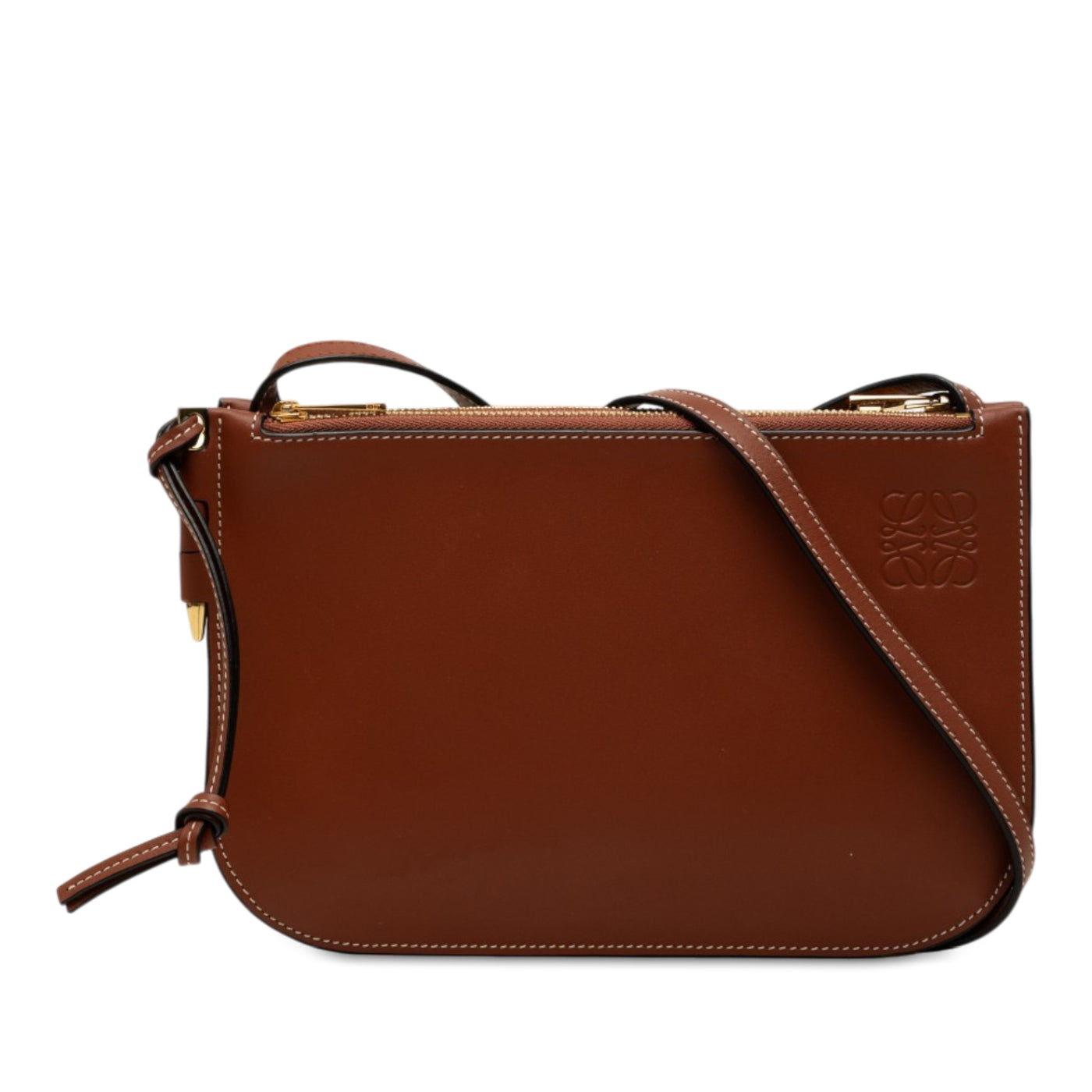 Leather Gate Double Zip Pouch - Image 1