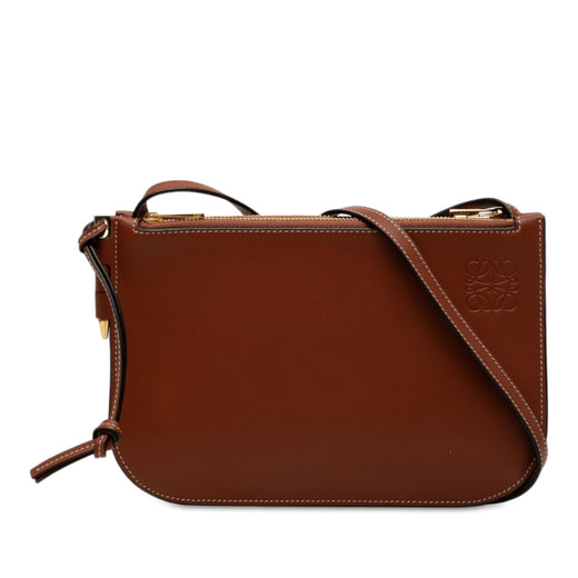 Leather Gate Double Zip Pouch - Image 1