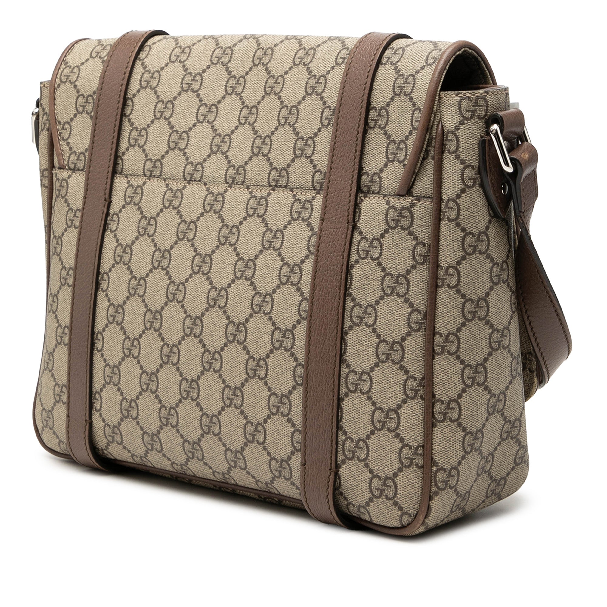 GG Supreme Textured Dollar Calfskin Retro Interlocking G Flap Messenger Bag - Image 2