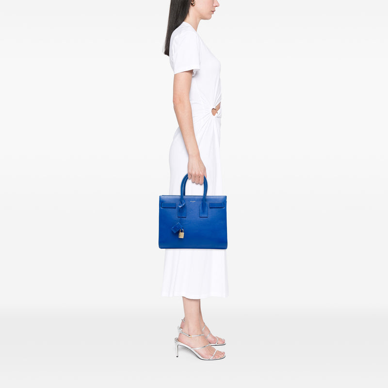 Small Leather Sac De Jour Satchel - Image 7