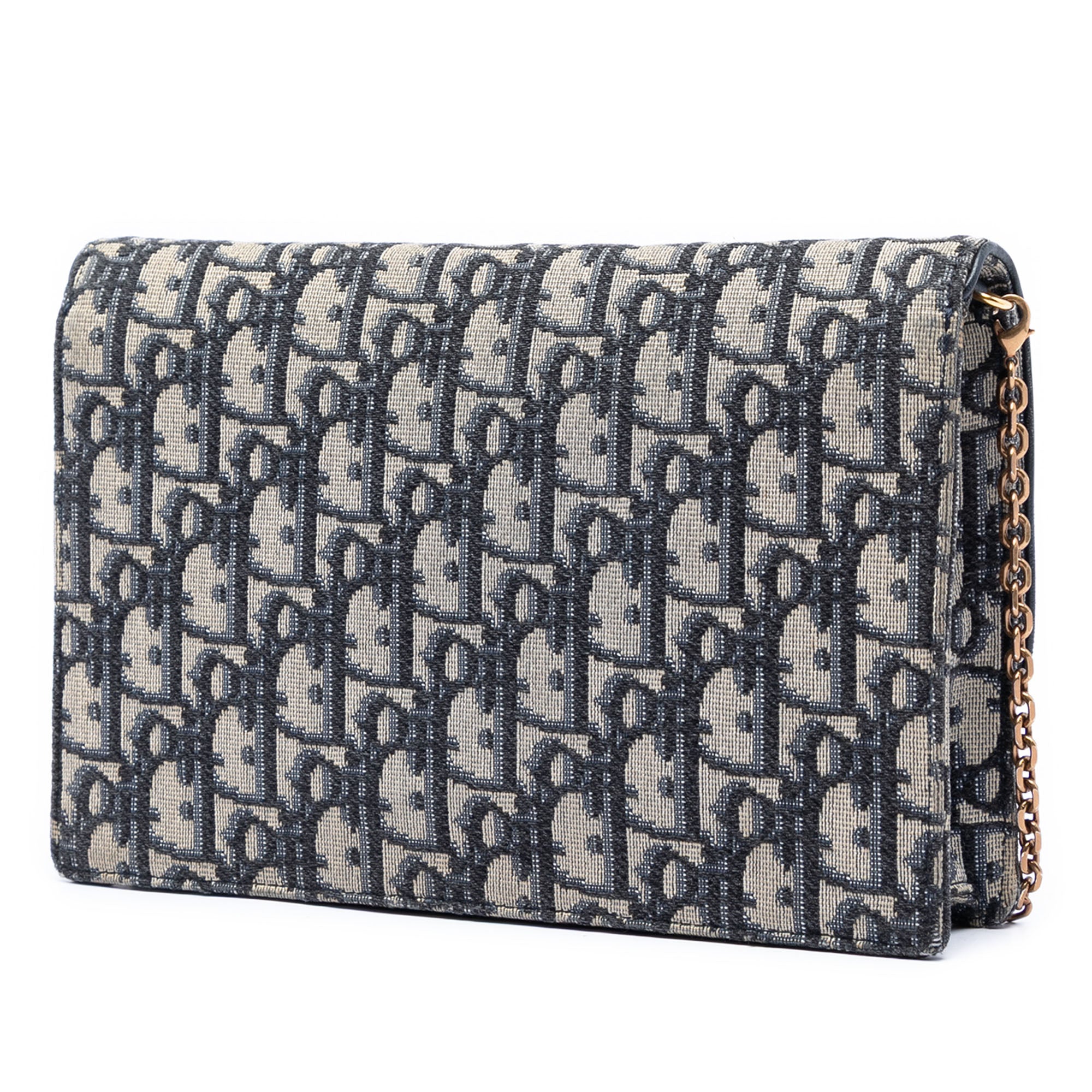 Oblique Canvas Saddle Pouch Wallet on Chain - Image 2