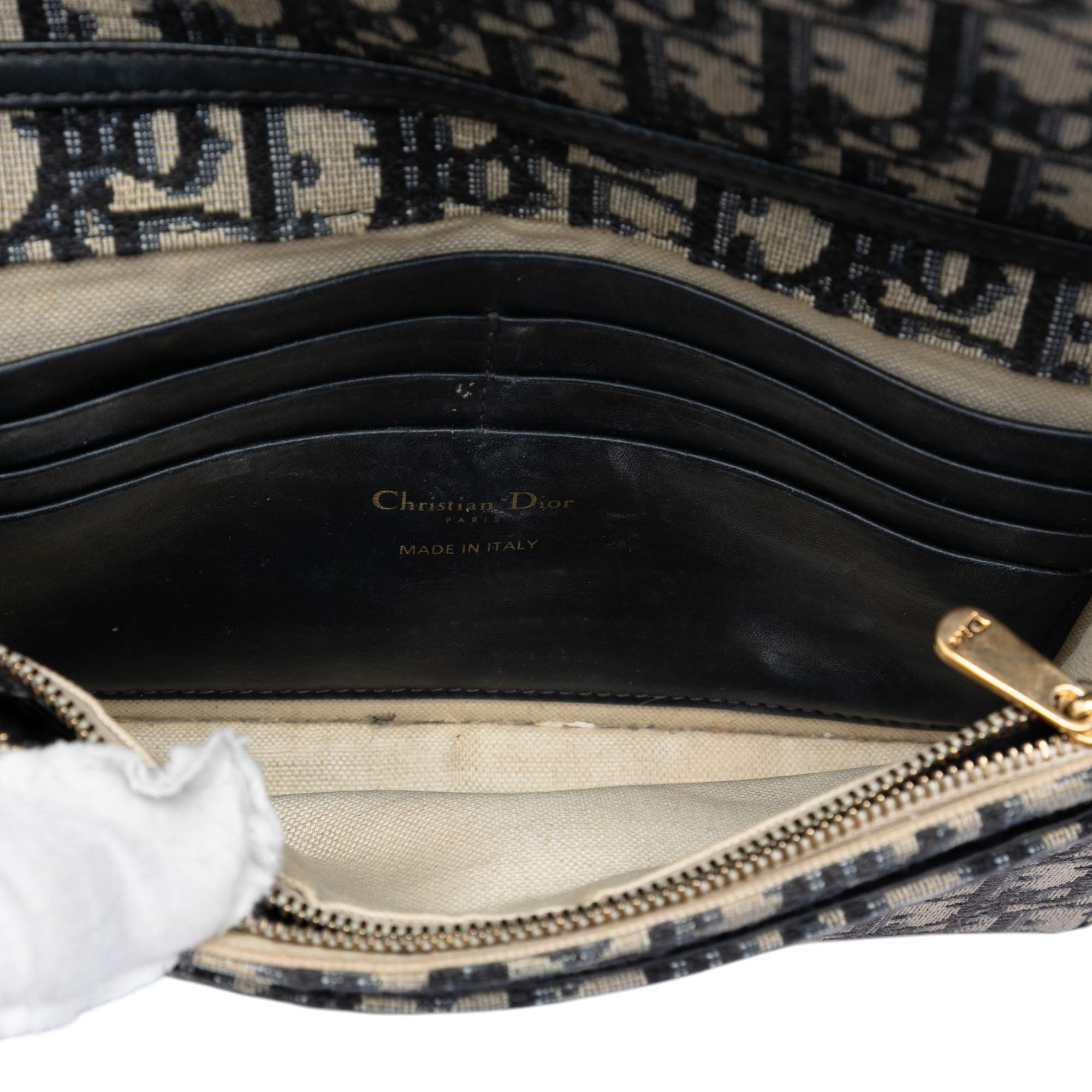 Oblique Canvas Saddle Pouch Wallet on Chain - Image 4