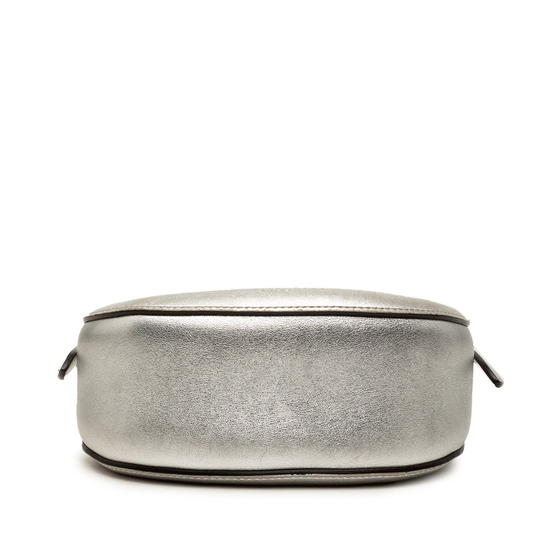Small Metallic Leather Kiss Satchel - Image 3