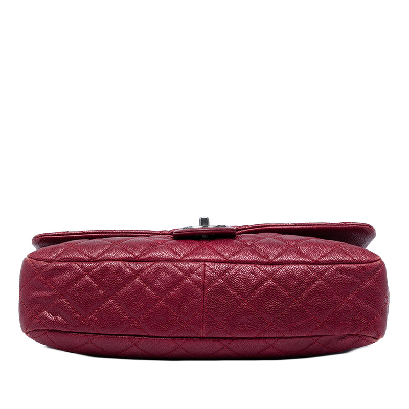 Jumbo Quilted Iridescent Caviar Easy Flap - Image 3