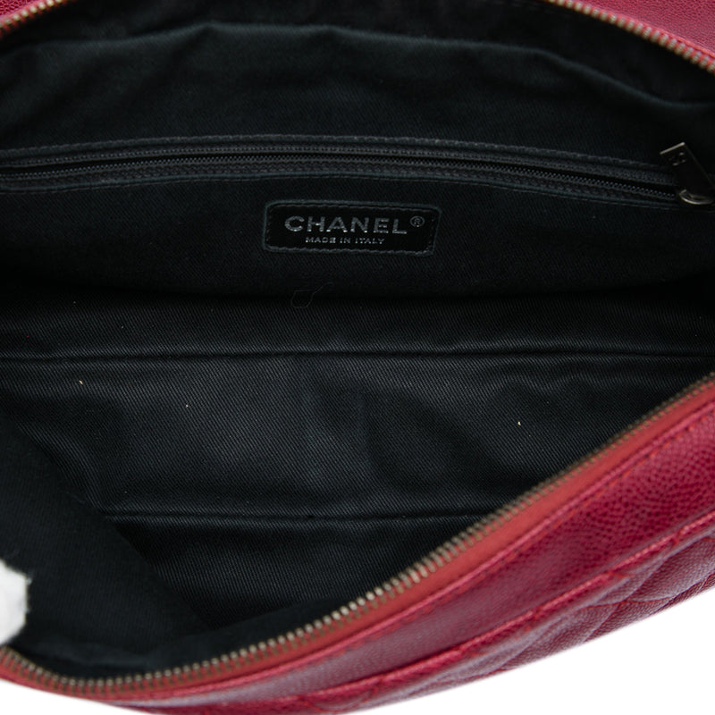 Jumbo Quilted Iridescent Caviar Easy Flap - Image 4