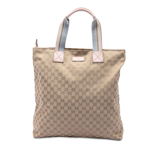 GG Canvas Web Vertical Tote - Image 1