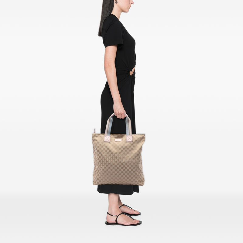 GG Canvas Web Vertical Tote - Image 7