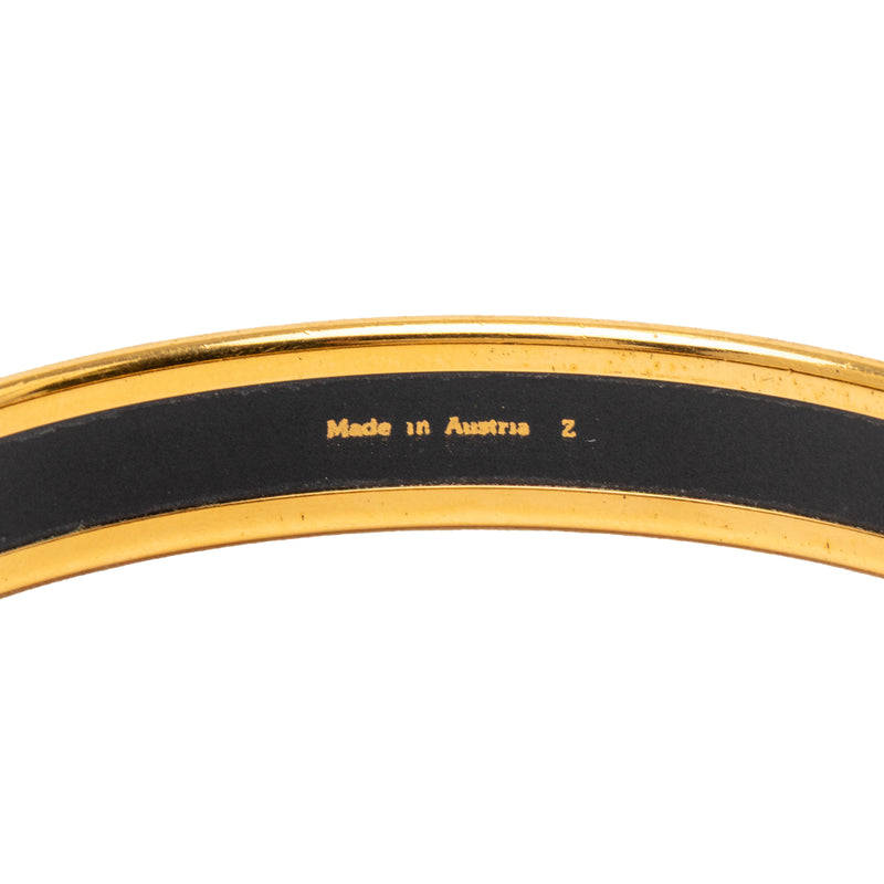 Narrow Mosaic Style Geometric Pattern Enamel Bangle 65 - Image 5