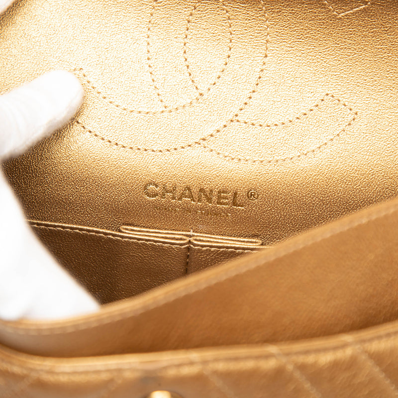 Chevron Metallic Aged Calfskin Reissue 2.55 Double Flap 225 - Image 5
