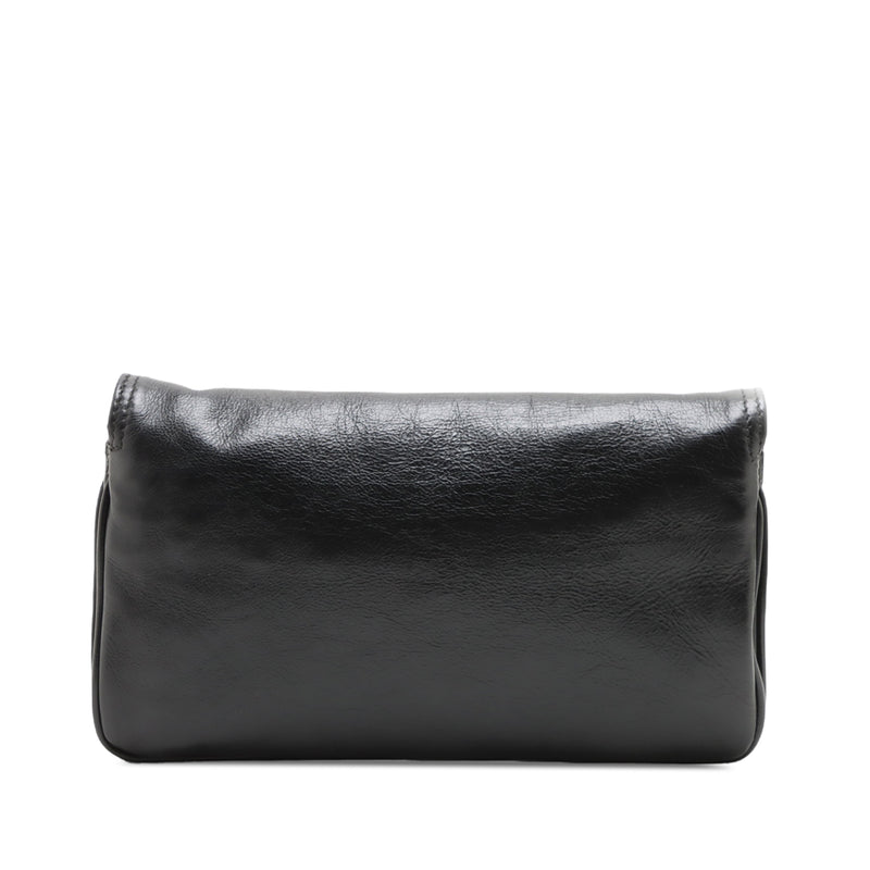 Small Leather BB Soft Flap Satchel - Image 2