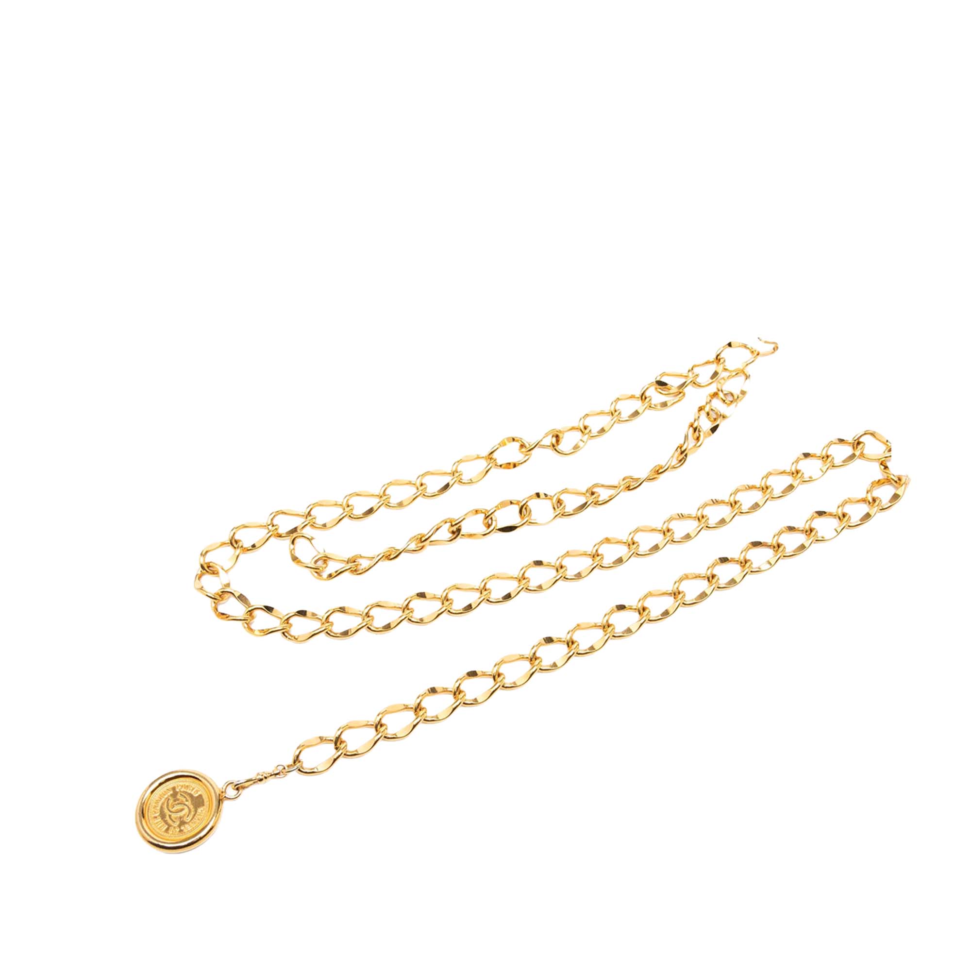 Gold Plated CC Medallion Chain Belt - Image 1