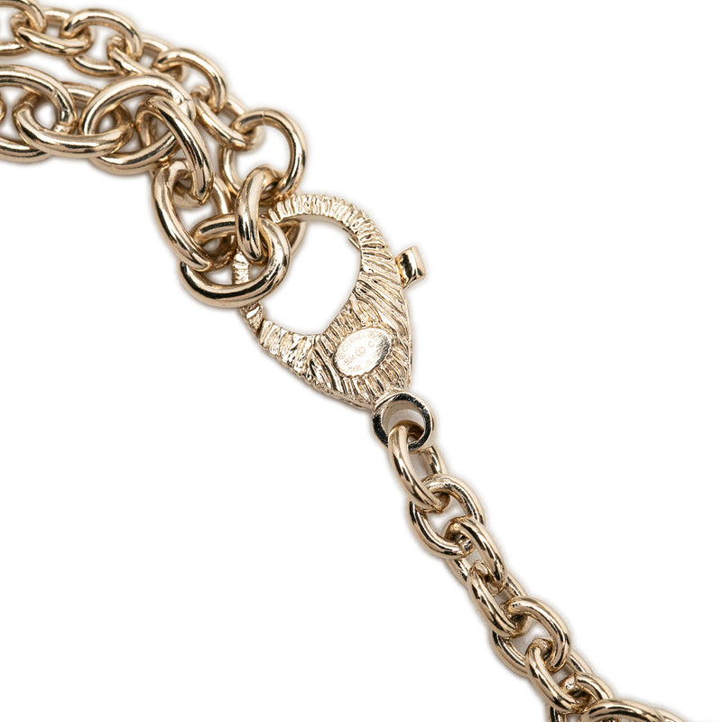 CC Gold Plated Strass Perfume Bottle Pendant Necklace - Image 4