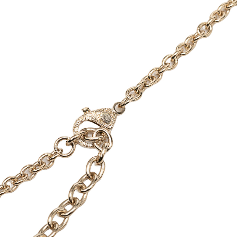 CC Gold Plated Strass Perfume Bottle Pendant Necklace - Image 5