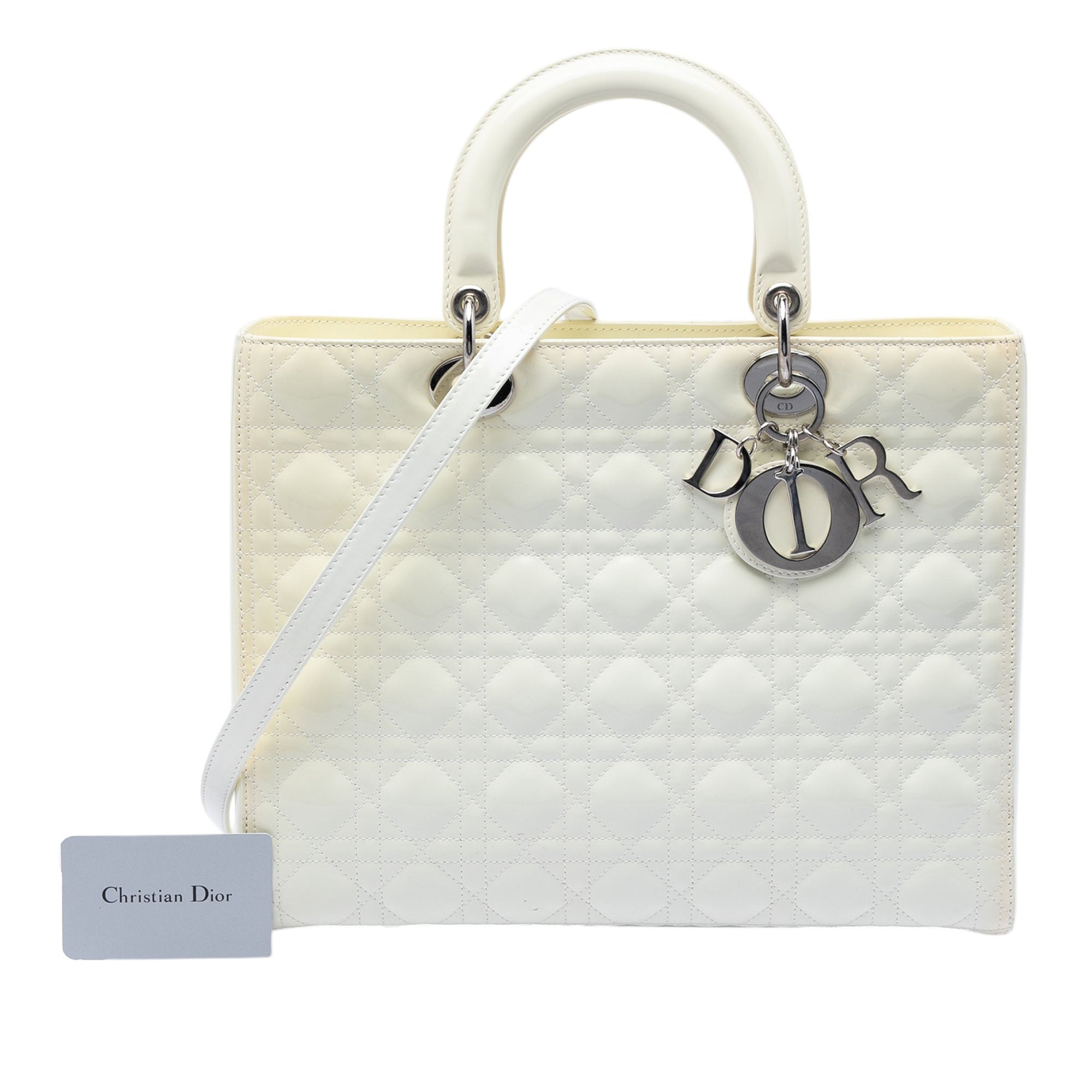 Large Lambskin Cannage Lady Dior - Image 7