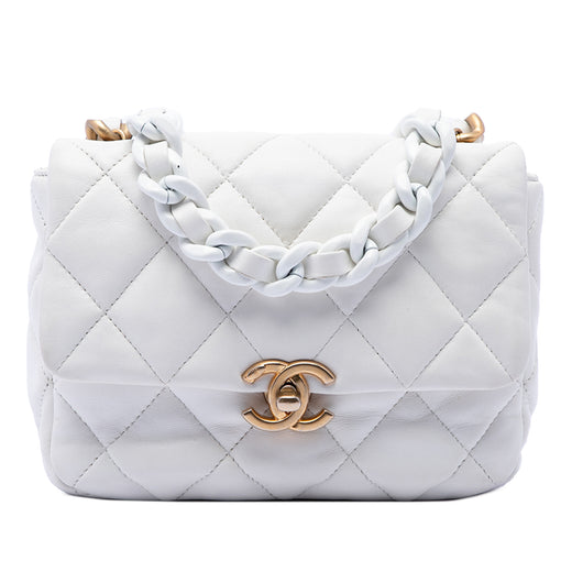 Mini Quilted Lambskin Lacquered Chain Flap - Image 1