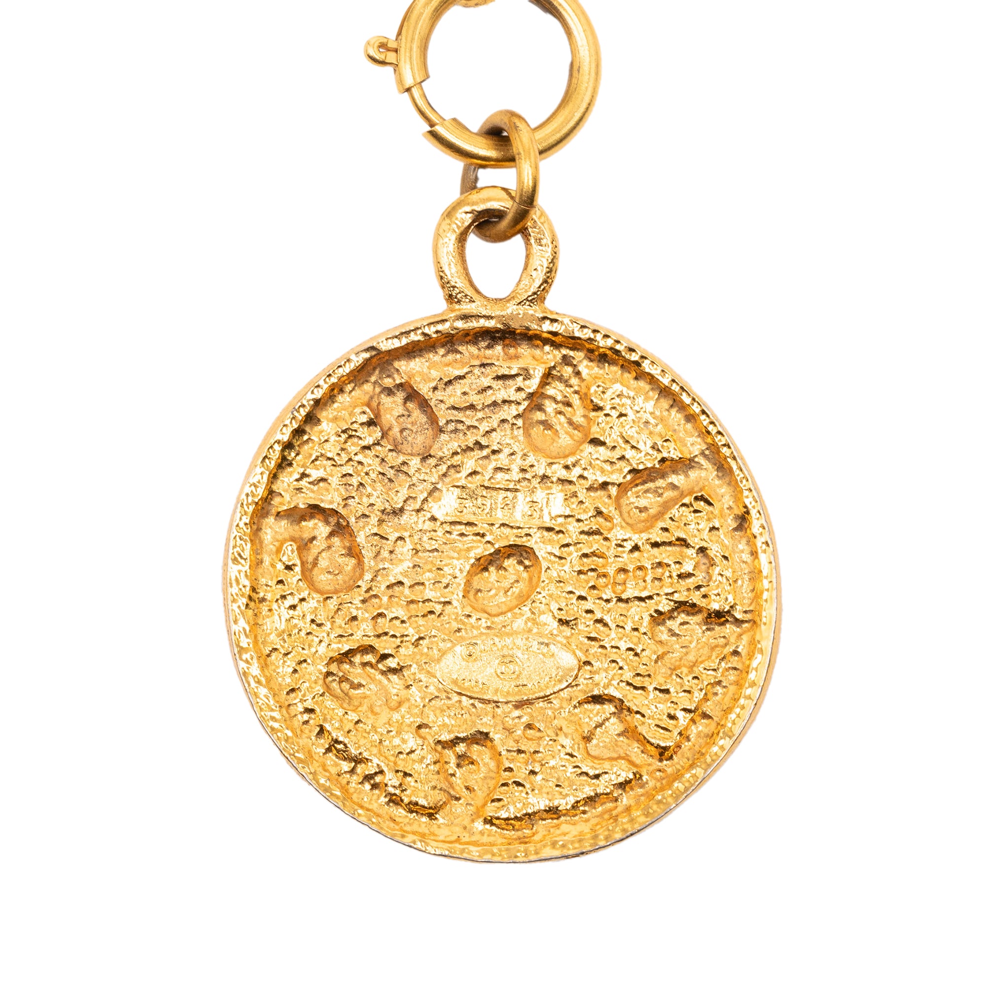 CC Gold Plated Medallion Pendant Necklace - Image 3