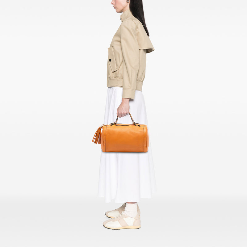 Medium Pebbled Calfskin Soho Boston Bag - Image 7