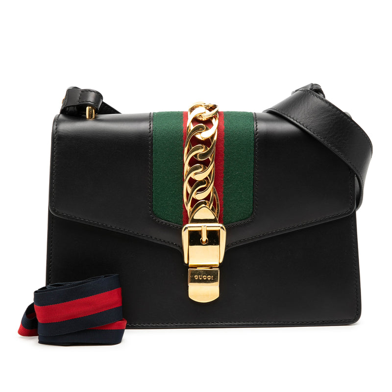 Small Calfskin Web Sylvie Satchel - Image 8