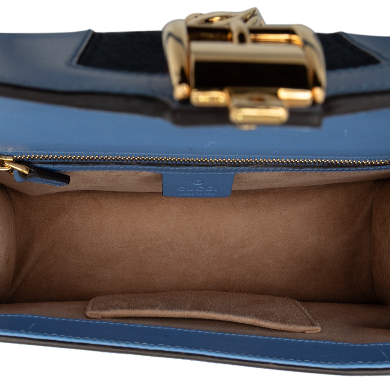 Small Leather Sylvie Web Satchel - Image 4