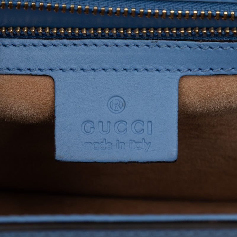 Small Leather Sylvie Web Satchel - Image 5