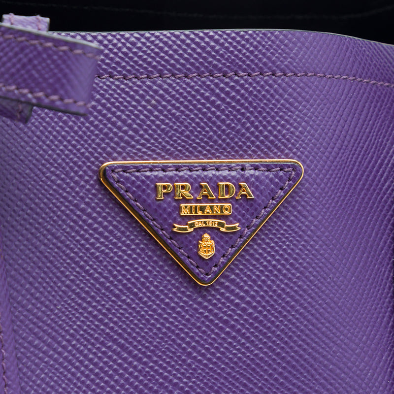 Medium Saffiano Cuir Double Satchel - Image 5