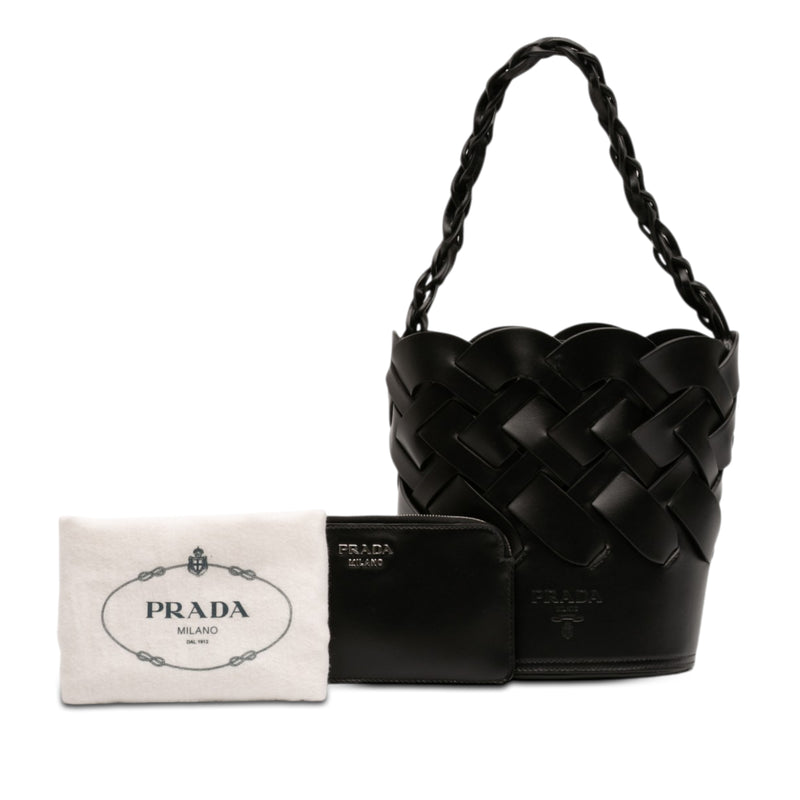 Vitello Intreccio Tress Bucket Bag - Image 7