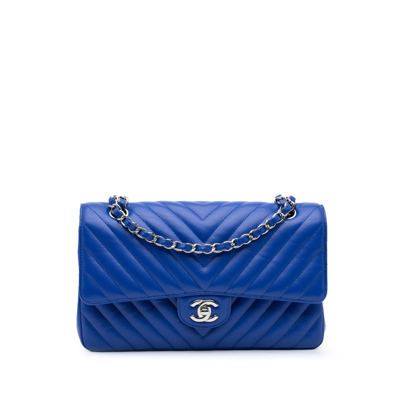 Medium Classic Chevron Caviar Double Flap