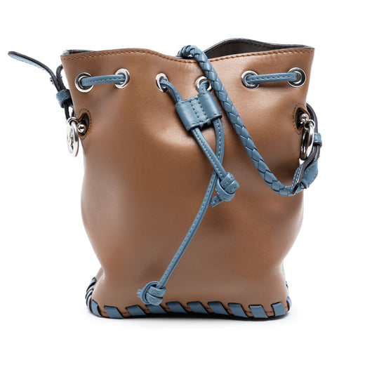 Mini Leather Whipstitch Mon Tresor Bucket Bag - Image 1