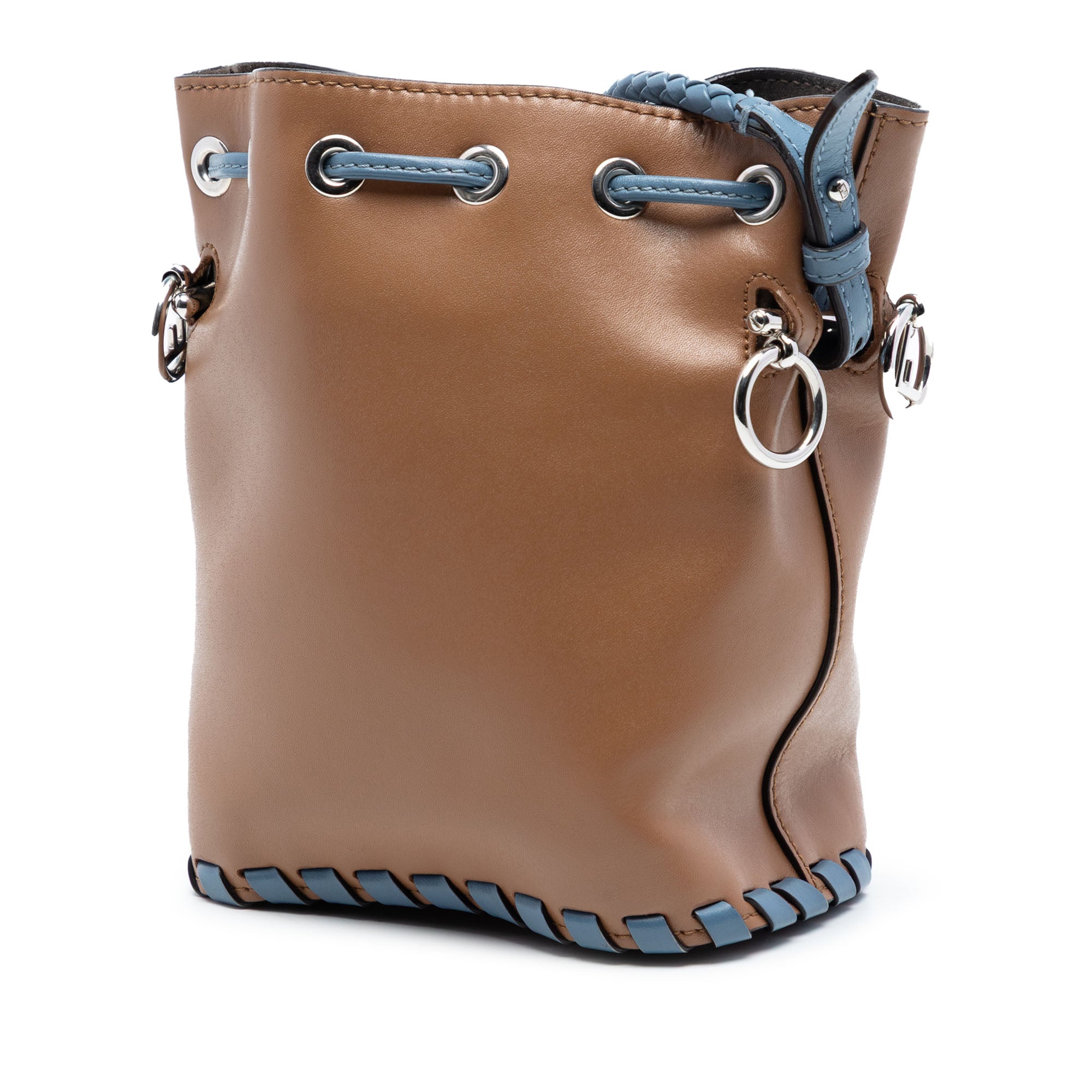 Mini Leather Whipstitch Mon Tresor Bucket Bag - Image 2