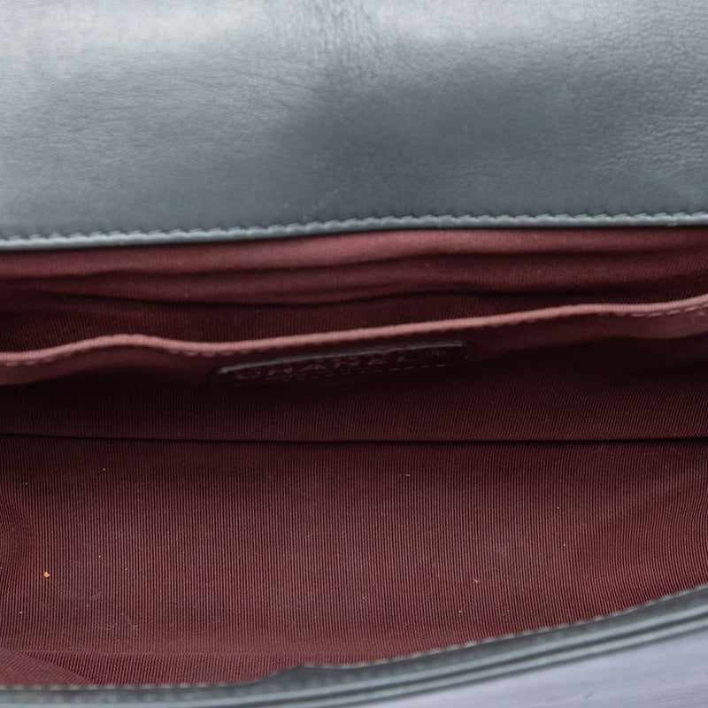 Old Medium Chevron Lambskin Boy Flap - Image 4