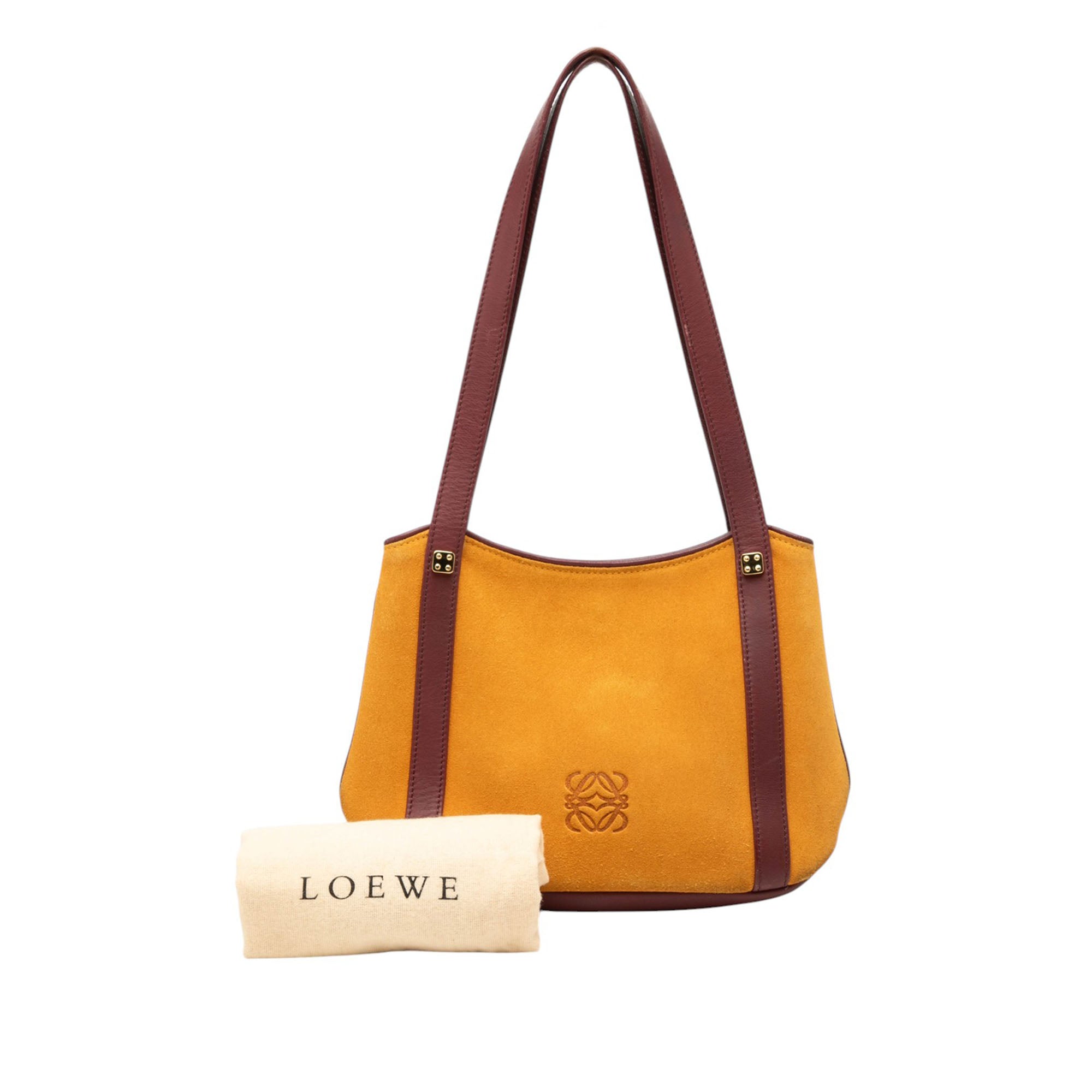 Suede Anagram Shoulder Bag - Image 8