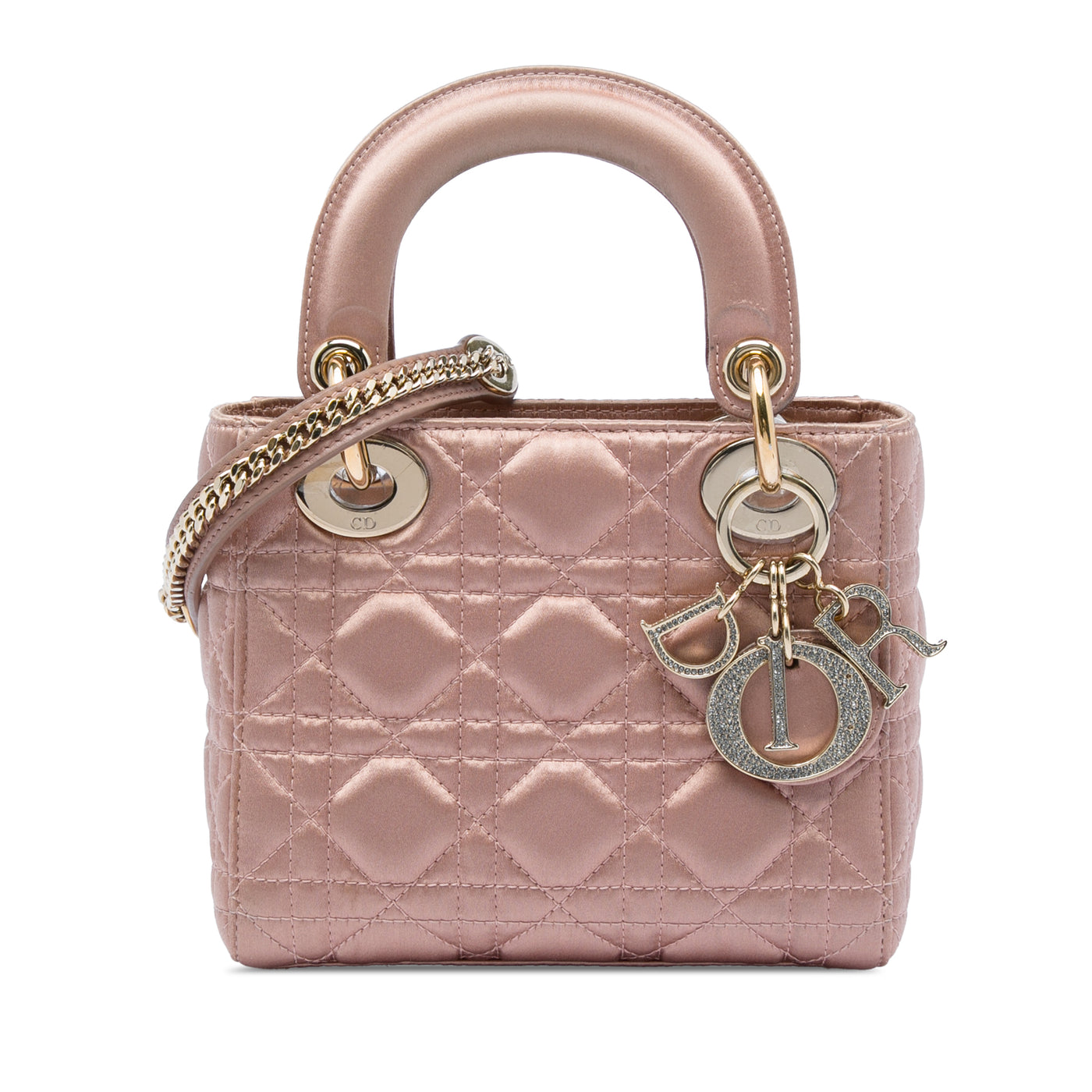 Mini Satin Cannage Swarovski Crystal Lady Dior - Image 1