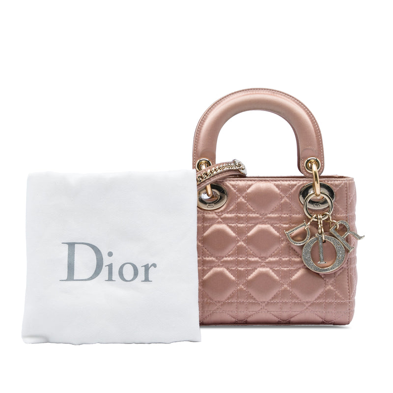 Mini Satin Cannage Swarovski Crystal Lady Dior - Image 6