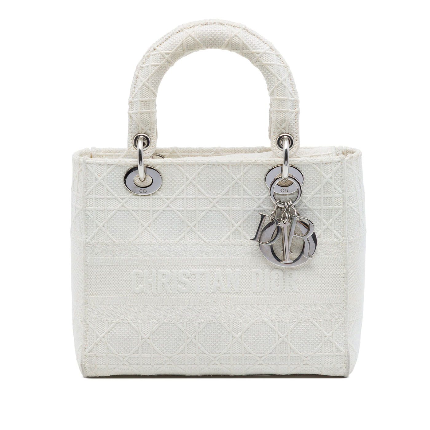 Medium Embroidered Canvas Cannage Lady D Lite - Image 1
