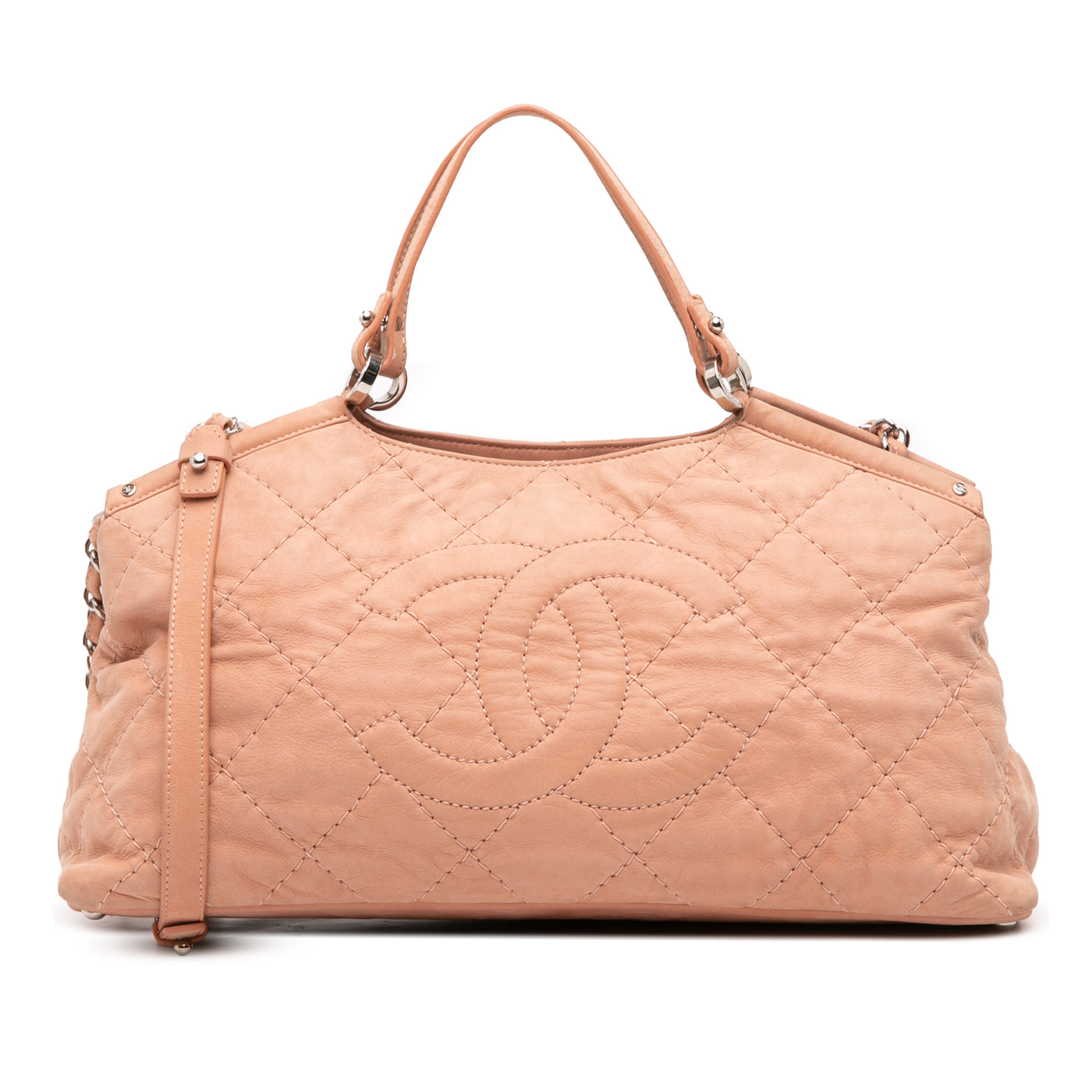 Small Iridescent Calfskin Sea Hit Tote - Image 1