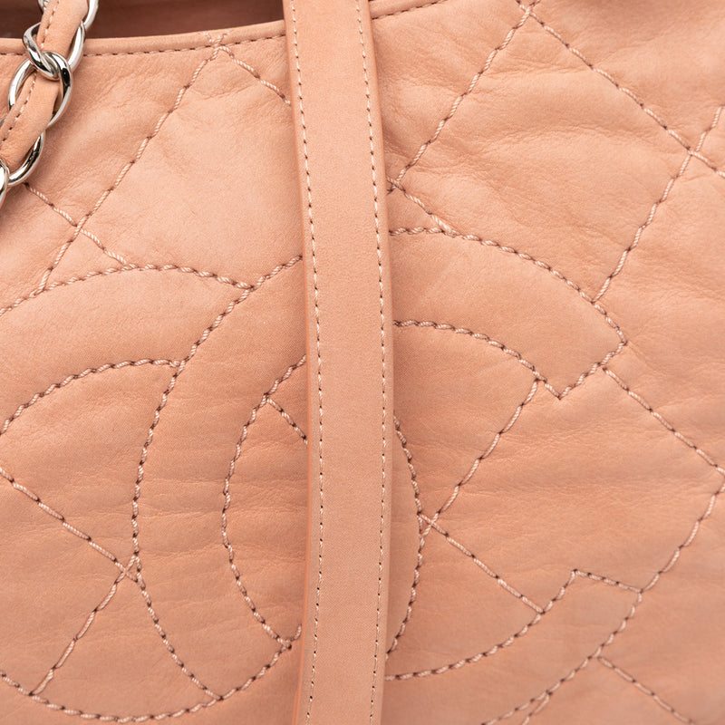 Small Iridescent Calfskin Sea Hit Tote - Image 8