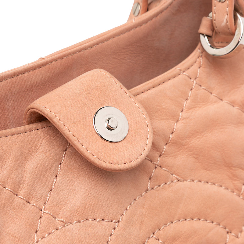 Small Iridescent Calfskin Sea Hit Tote - Image 9