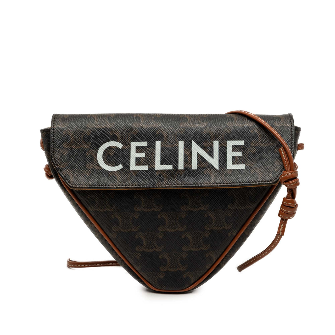 Triomphe Coated Canvas Logo Triangle Crossbody - Image 1