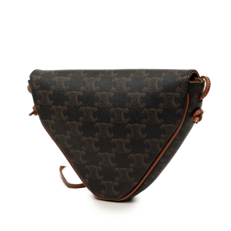 Triomphe Coated Canvas Logo Triangle Crossbody - Image 2